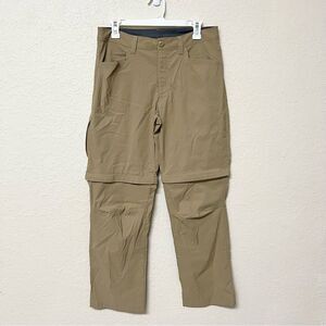 Eddie Bauer Convertible Tech Pant Mens Size 32x30 Hiking Beige Stretch Nylon